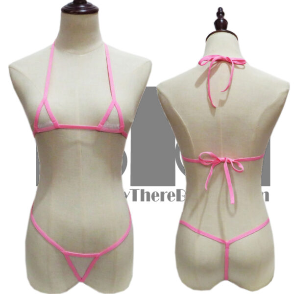 Ultra Sexy Sheer G String Extreme Microkini - Cotton Candy