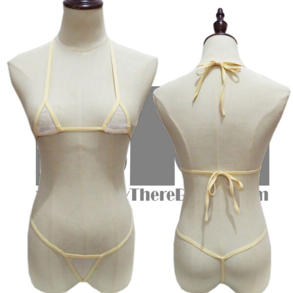 Ultra Sexy Sheer G String Extreme Microkini- Sand