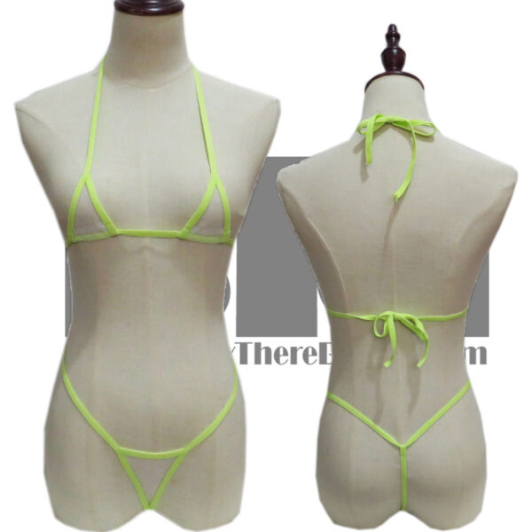 Ultra Sexy Sheer G String Extreme Microkini- Lime